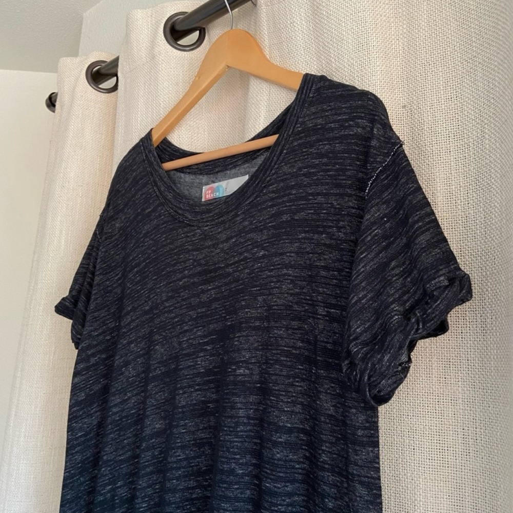 Free People Black Beach Havana Ruffle Maxi Tee T-Shirt Dress - Picture 7 of 12